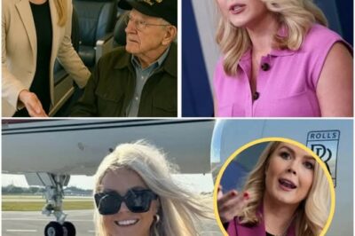 Karoline Leavitt’s First-Class Sacrifice Sparks Mid-Flight Chaos—After Giving Her Seat to a Veteran, One Passenger’s Reaction Stuns the Entire Plane and Forces Crew to Step In…